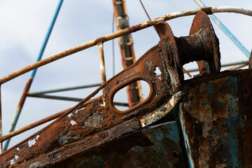 rusting ship wreck on Brittany coast