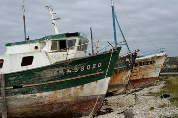 rusting ship wreck on Brittany coast