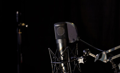 recording a podcast in a studio