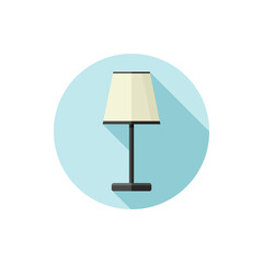 Vector flat design icon table lamp. Vector illustration