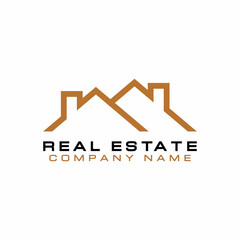 House Roof Real Estate Logo Design Vector 