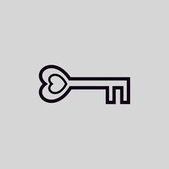 Love key logo. Vector illustration design for business logo, template