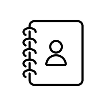 recommend clip art: notebook diary journal for writing line art vector icon 