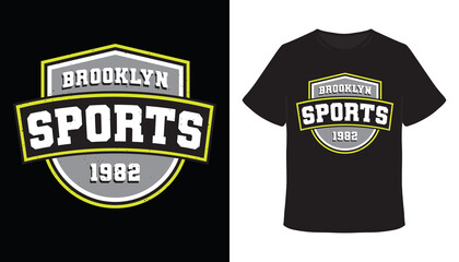 Brooklyn sports typography t-shirt design