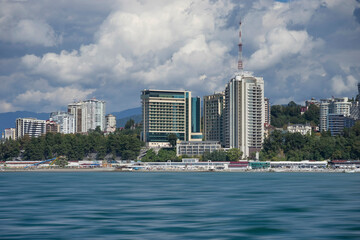 Obraz premium Seascape with a view of the coastline of Sochi