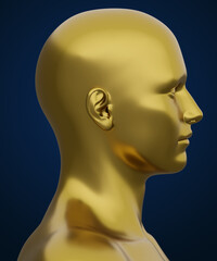 3d rendering of human face anatomy