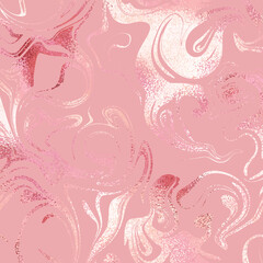 Rose gold. Marble texture. Metal surface. Vector background - 466069481