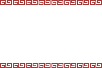 赤い中華風のシンプルなフレーム