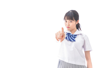 怒る女子学生
