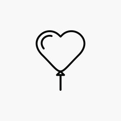 Balloon line icon design concept 