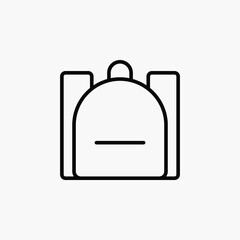 Backpack line icon design concept 