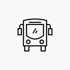 Bus, school bus line icon design concept 
