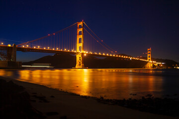 Fototapeta na wymiar San Francisco Golden Gate Bridge Sunset
