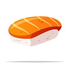 Salmon nigiri sushi vector isolated illustration