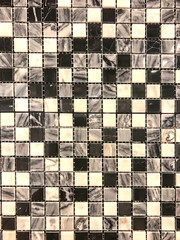 photo of ceramic tiles, mosaic close-up
