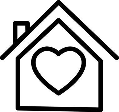  Lovely House Icon On White Background..eps