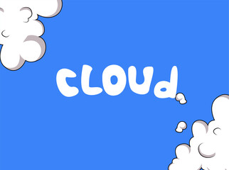 cloud computing concept, cloud in the sky, design template of cloud background