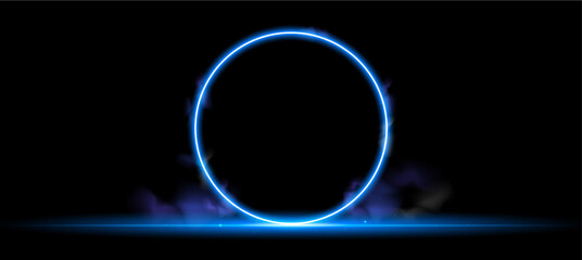 Technology background, color and waves of the future line and text.