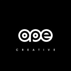 OPE Letter Initial Logo Design Template Vector Illustration
