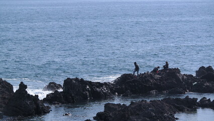 snow in the mountains