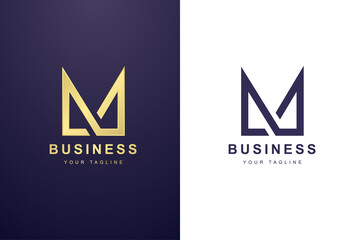 Naklejka premium Initial Letter M Logo For Business or Media Company.