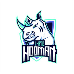 Rhino sport or esport mascot logo
