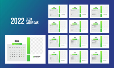 Desk Calendar 2022 Template