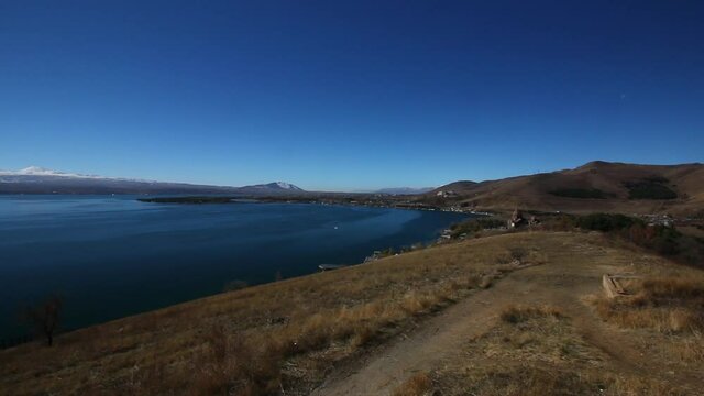 view of Lake Sevan in Armenia