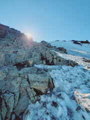 rocky coast of the sea