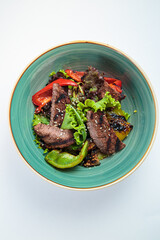 Salad on a white background