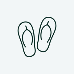 Flip-flops vector icon illustration sign