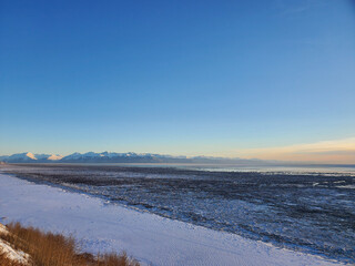 winter landscape with snow