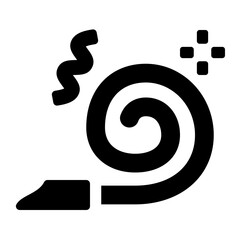 Party Whistle Glyph Icon Vector