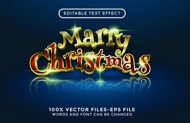 merry christmas text. editable text effect premium vectors