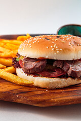 burger, hamburger on a white background