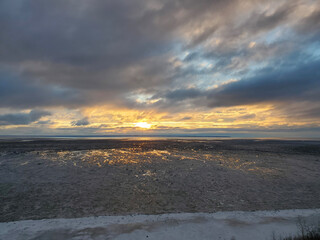 sunset on the beach