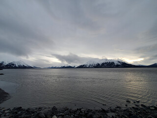 sunrise over the lake