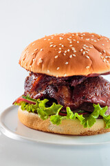 burger, hamburger on a white background