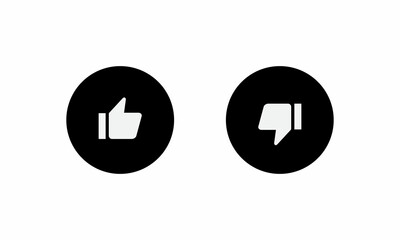 Like and Dislike Button Icon Vector. Thumb Up and Down Symbol