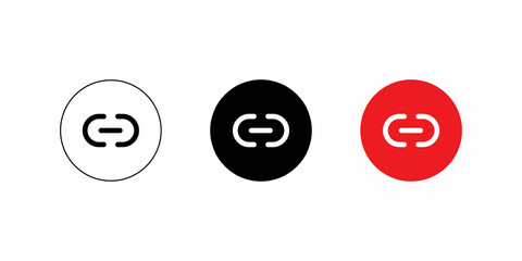 Link, Chain Button Icon Vector in Flat Style