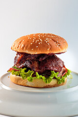 burger, hamburger on a white background
