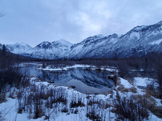 lake in the winter