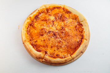 white background pizza 