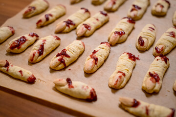 Blutig Hexenfinger Keks Halloween, gruselig