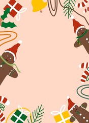 Background design illustration for Christmas Day theme 