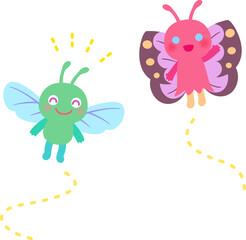 飛んでいる精霊のキャラクター