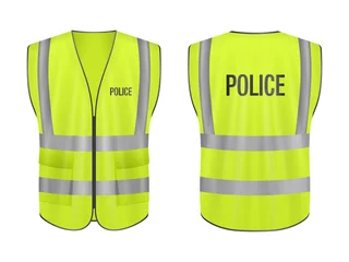 Foto op Canvas Safety vest police set © Julydfg