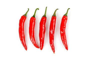 red hot chili pepper isolated on a white background