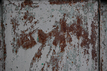 Rusty metal damaged by corrosion. Old metal texture.