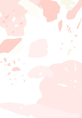 Terrazzo modern abstract template. Pink texture